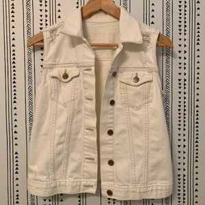 White Denim Vest SM